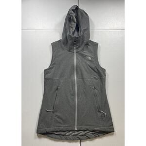 The North Face Shelbe Raschel Cya Hooded Vest Women’s S Gray Fleece Lined Zip